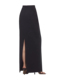 黑色后开叉半身裙西装 新款 高腰显瘦气质超长款 _经典 裙 可搭配四季