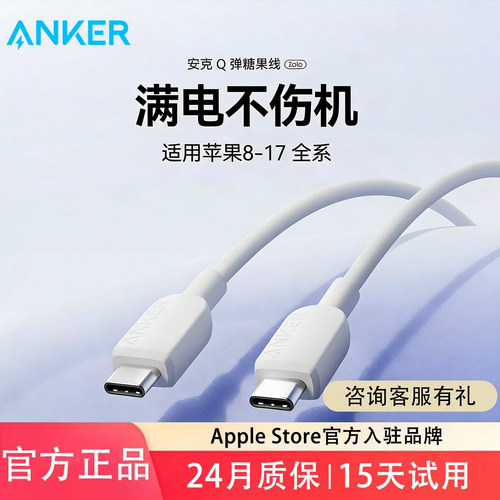 Anker安克双typec数据线
