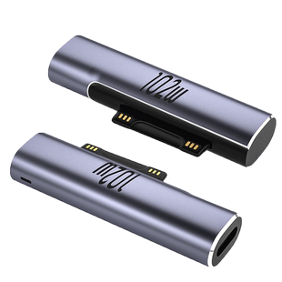 倍魅适用微软平板电脑磁吸转接头Surface Pro8/7/6/5/4转PD快充Go电源充电LapTop诱骗TYPE-C母转Connect接口