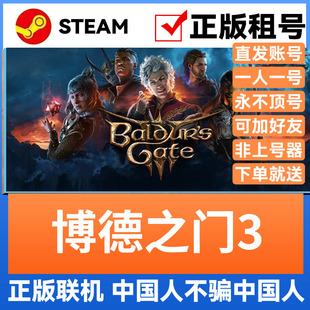 博德之门3 Steam游戏账号正版出租 账密直登 可多人联机