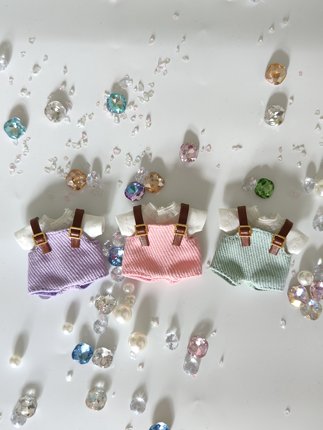 原创ob11娃衣bjd娃GSC YMY5㎝迷糊体惊喜体可爱百搭背带裤