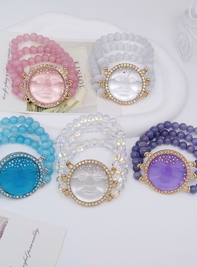 KF欧美男女摩恩脸手镯气质优雅