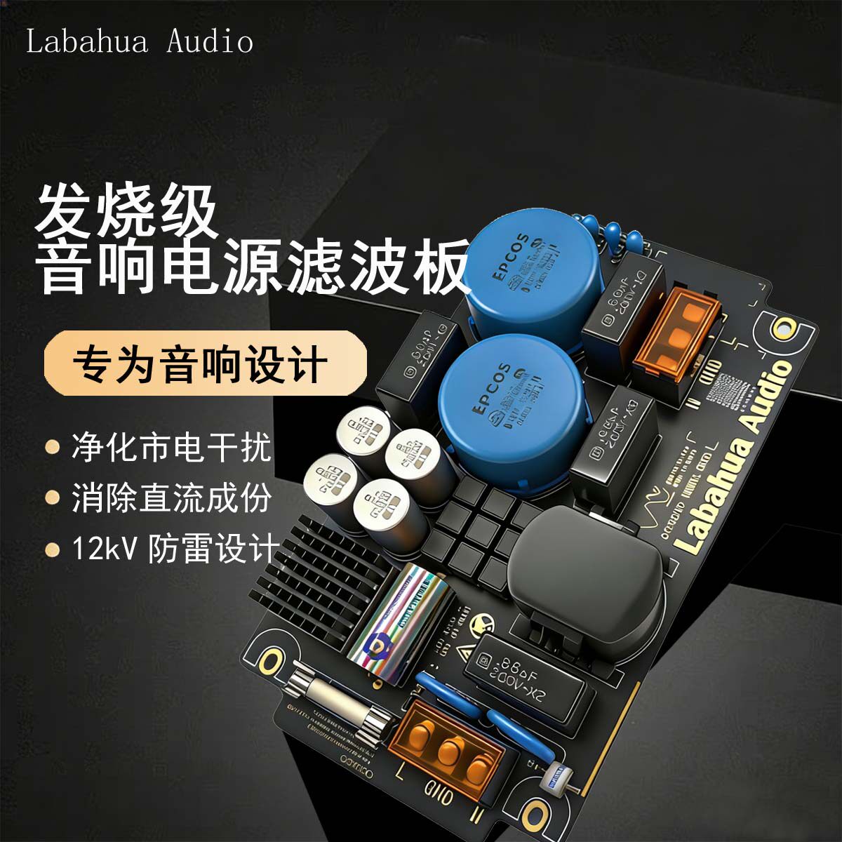 Labahua Audio大功率消直流音响电源滤波器发烧插排防雷抗干扰