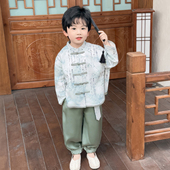 改良汉服男女同款 2026男童唐装 长袖 新款 幼儿园演出服潮 两件套春装