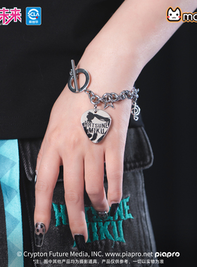 正版初音未来周边摇滚未来金属手链嘻哈风复古手饰礼物配饰moeyu