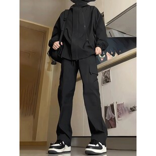 三防软壳冲锋裤男款秋季美式机能直筒工装裤防水户外徒步登山裤子