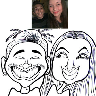 似颜绘夸张漫画头像手绘真人画像 卡通人像定制彩绘画像 动漫设计