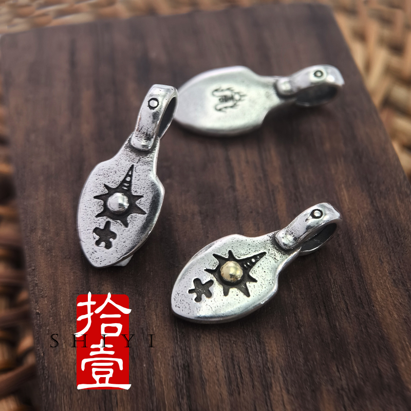 藏式复古侧挂卡子DIY文玩配件