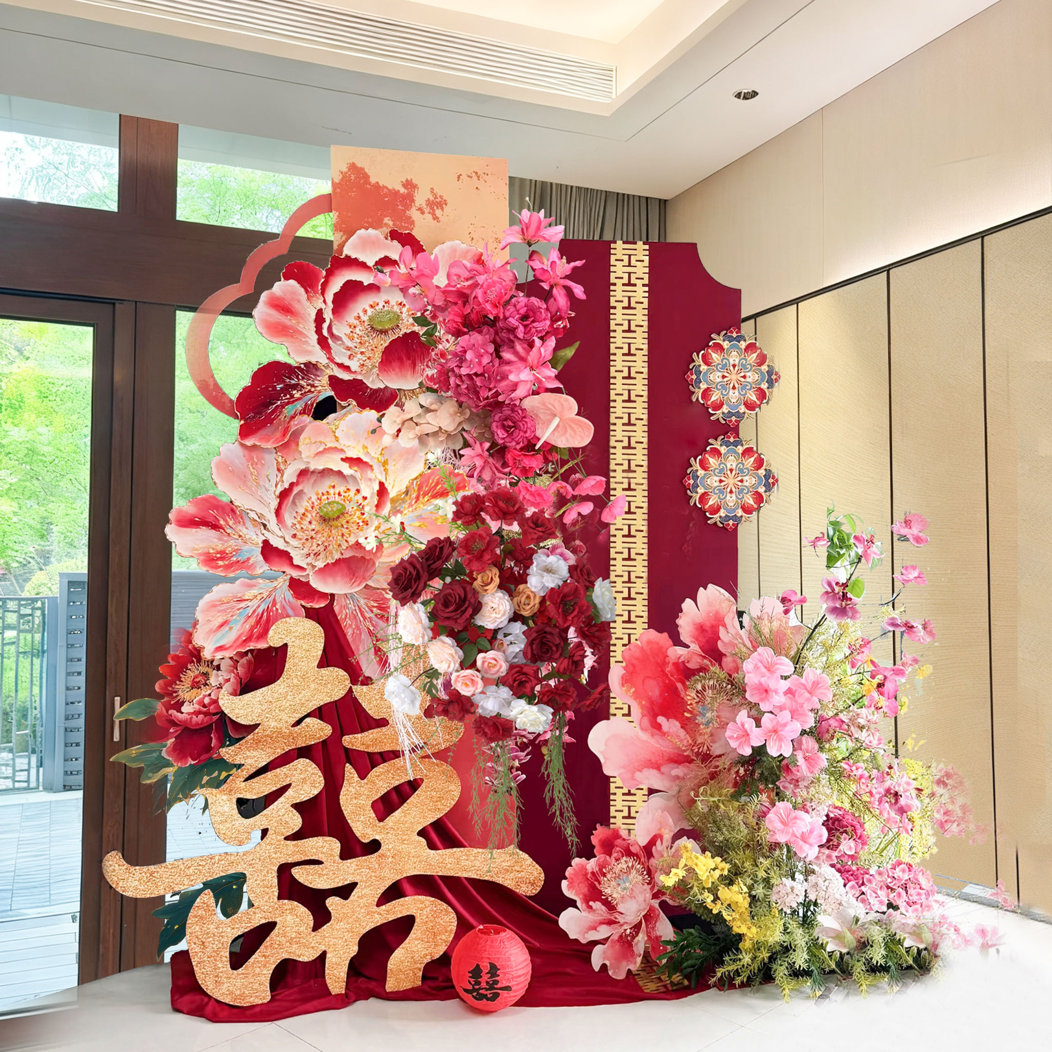 婚房布置结婚迎宾背景kt板