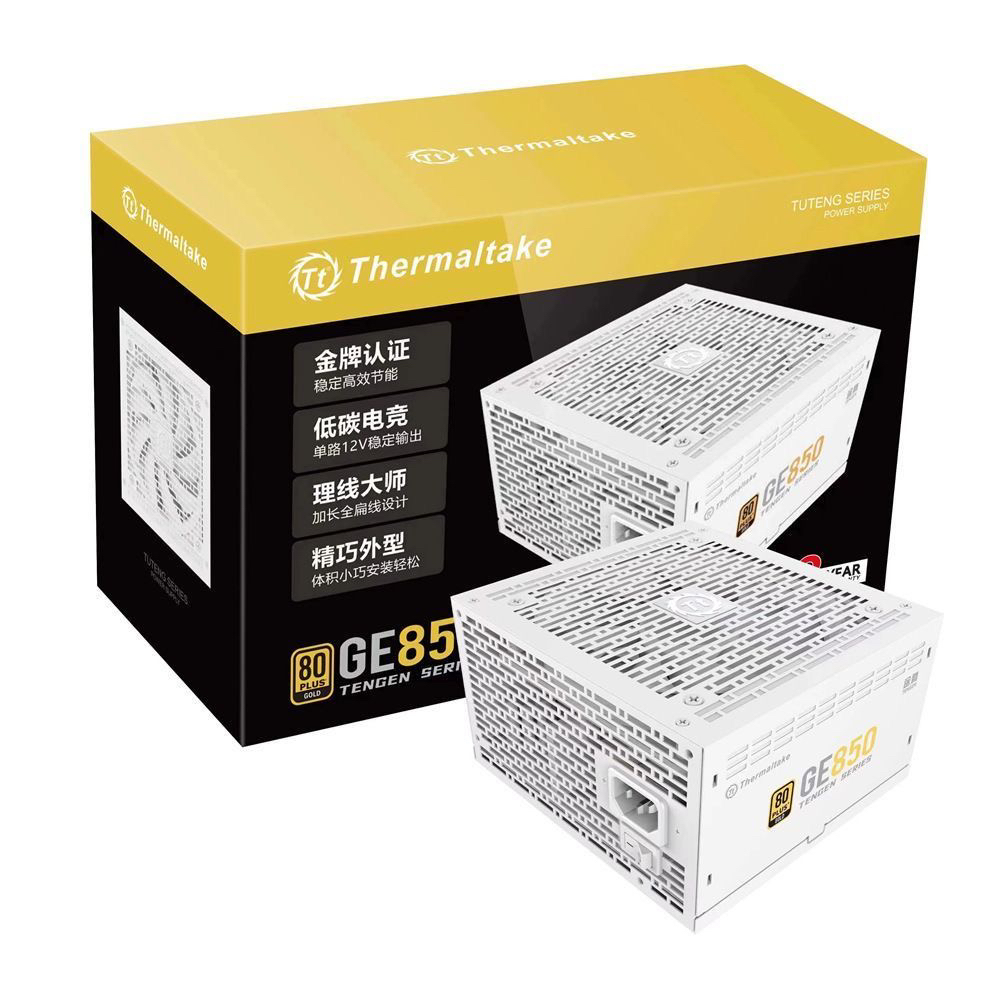 TT途腾GE850 850W金牌直出ATX3.1 PCIE5.1台式机主机电脑静音电源