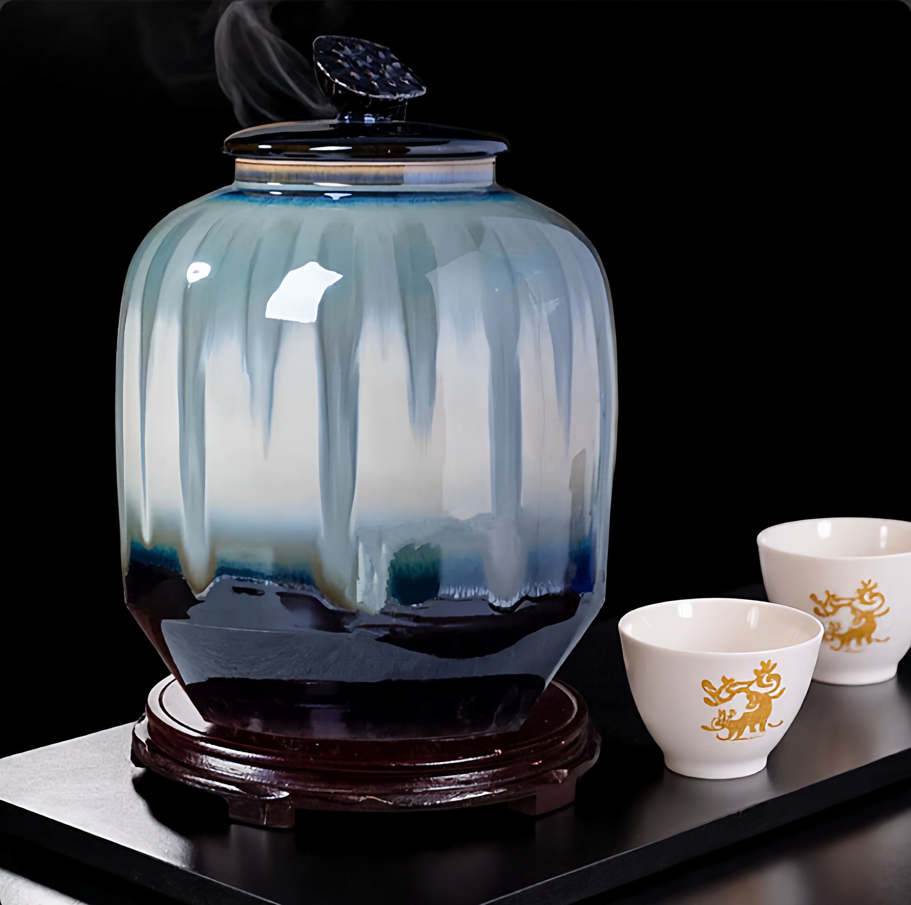 陶瓷酒坛子家用密封加厚10/30/50斤存酒专用高档酒瓶酿酒罐带龙头