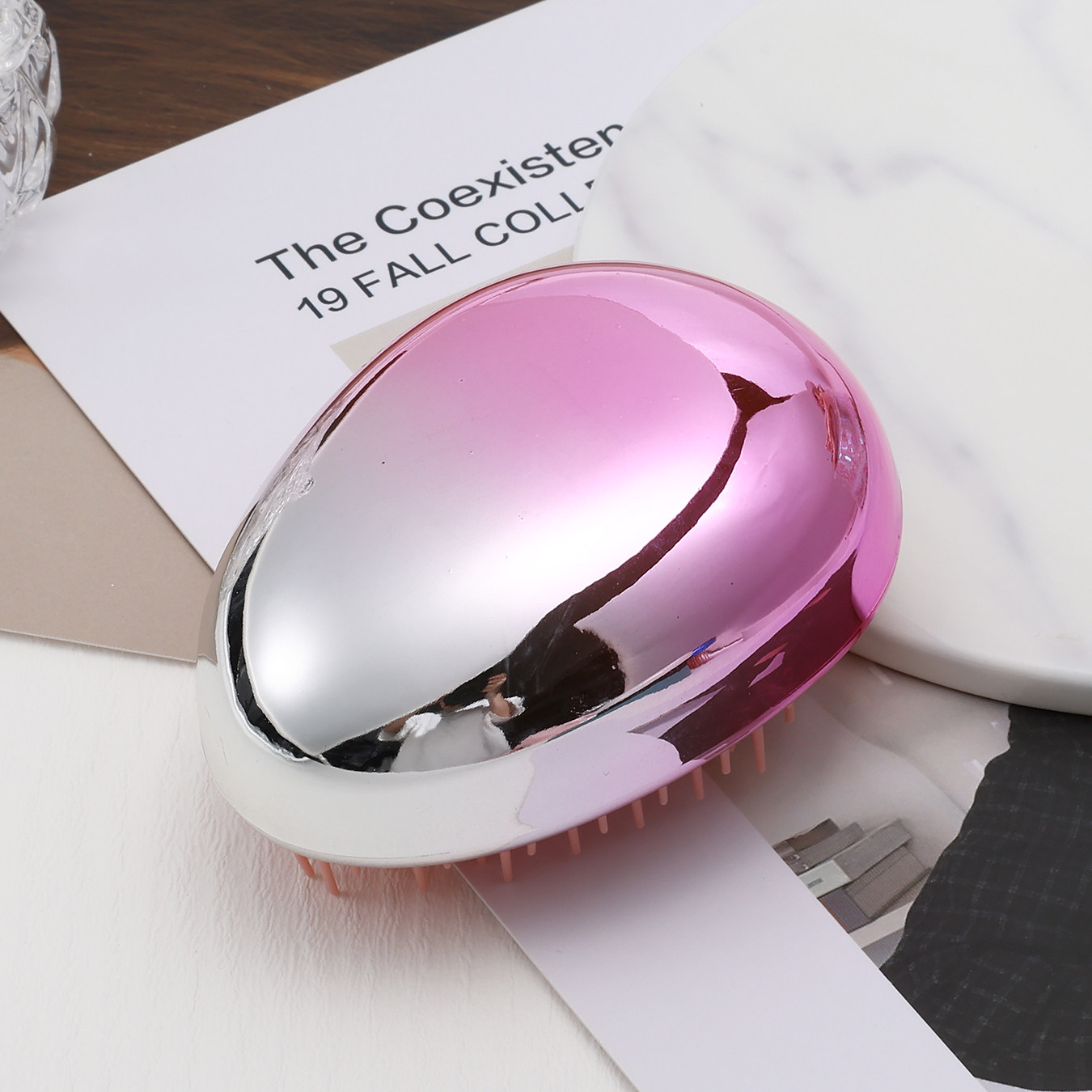 星空鸡蛋梳按摩梳美发梳防打结顺发梳儿童梳子