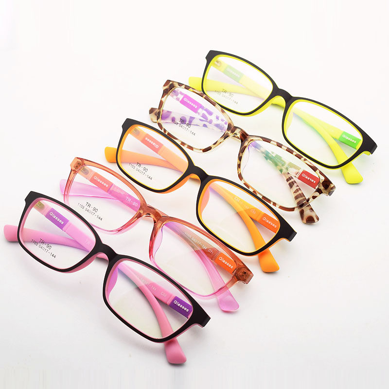 超轻近视眼镜男女潮学生镜框色双色眼镜架小脸黄色渐进粉红色眼镜
