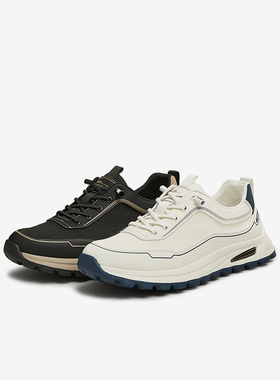 百思图2025夏季新款网面透气户外运动鞋百搭厚底男休闲鞋66550BM5