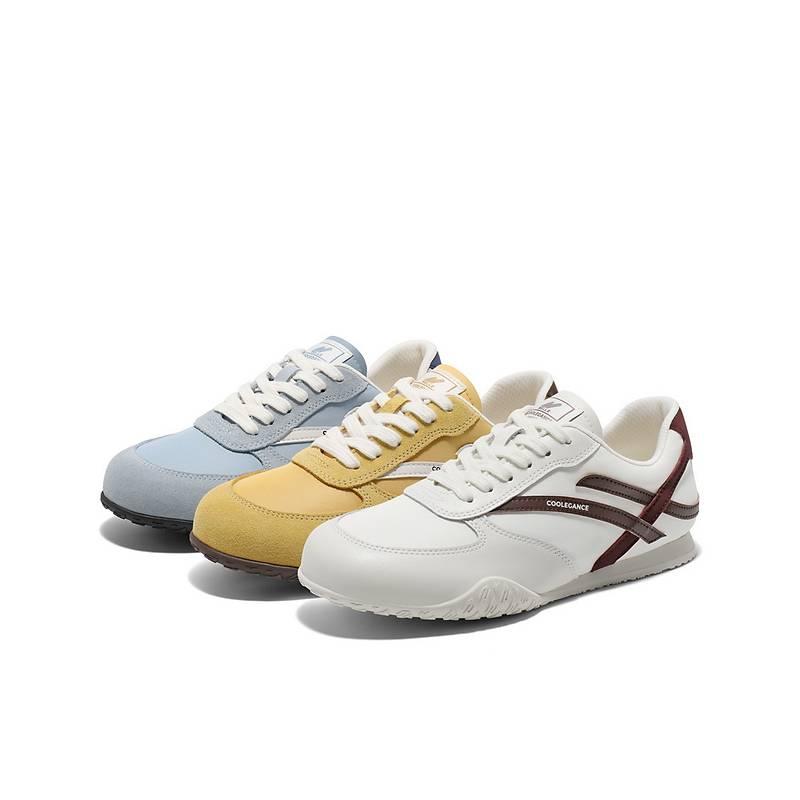 百丽美式复古薄底德训鞋新款女鞋新款赛车鞋运动休闲鞋3QS28BM5