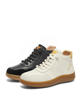 森达休闲靴女鞋2024冬季新款商场同款舒适可可短靴女单靴4CFV2DD4