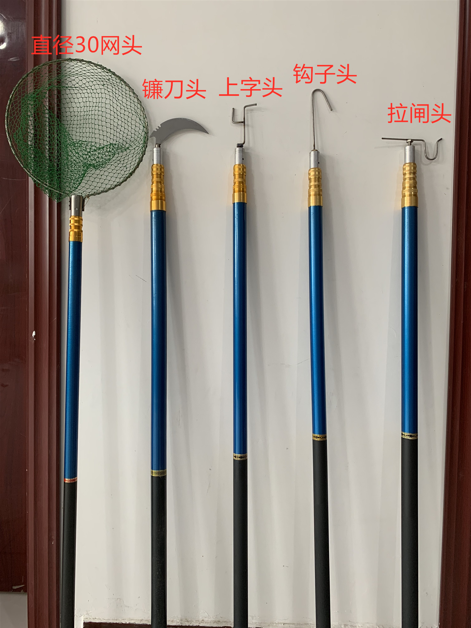 玻璃钢加粗伸缩抄网杆捞鱼杆超硬