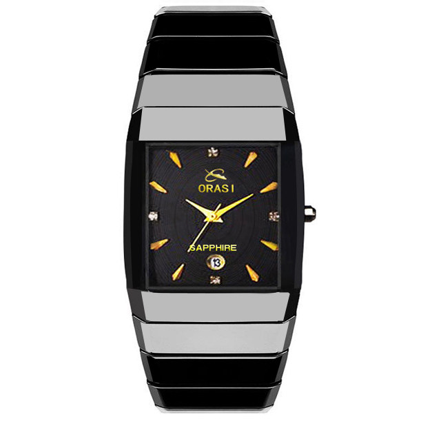 2020年新款正品名牌陶瓷男士方形手表男瑞士防水韩版石英钨钢男表