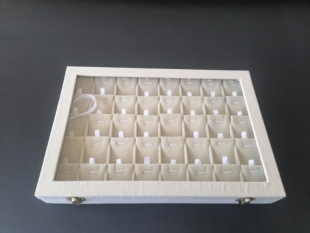 40位吊坠托盘盒子首饰项链玻璃箱收纳定制珠宝首饰盒道具皮革绒布