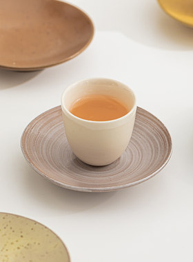 德化粗陶杯垫复古日式陶瓷隔热垫茶垫茶具茶托杯托小菜盘子