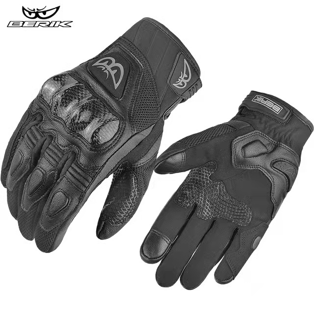 BERIK摩托车手套碳纤维羊皮男女