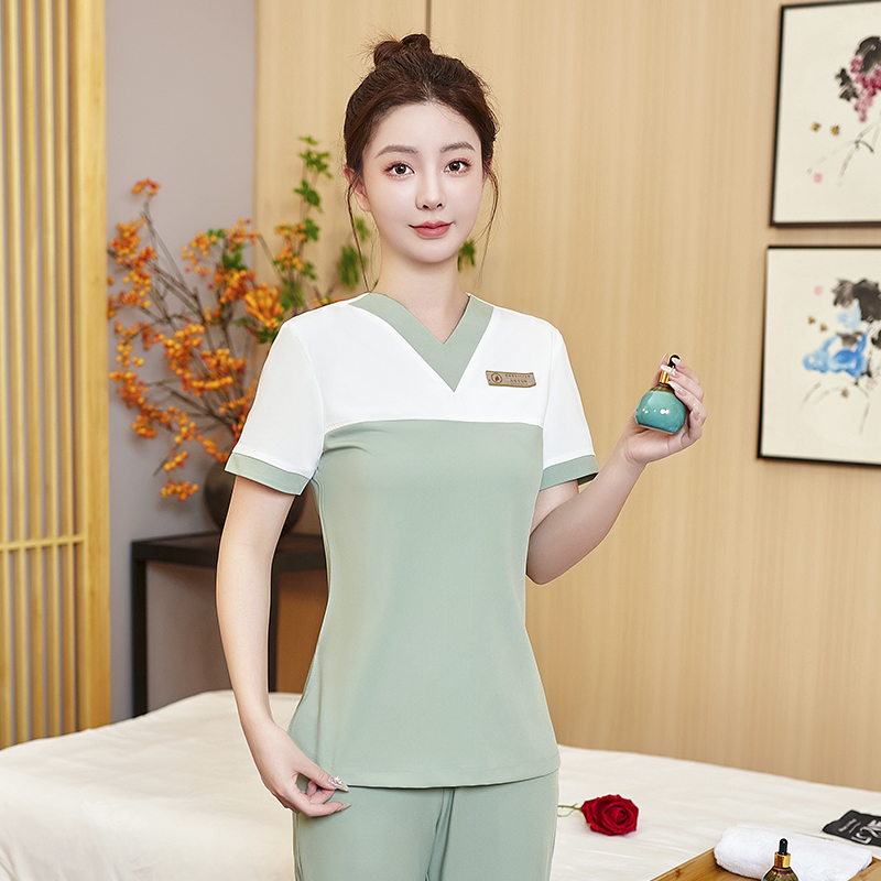 夏季新款工服茶艺师产康师女美容师工作服女酒店高端spa会所技师