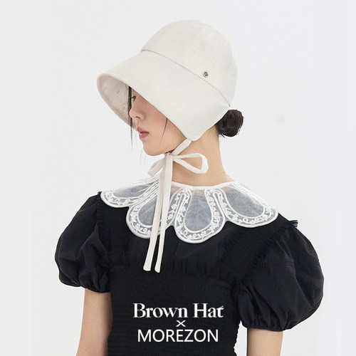MOREZON【Brown hat Spring Bonnet Hat】26春夏潮人简约侍女帽子