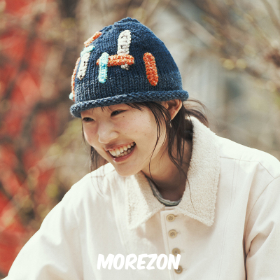MOREZON【MISU A BARBE TILE BEANIE】24AW秋冬立体条纹毛线帽子