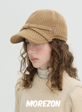 MOREZON【Brown hat Camille Knitting Cap】25AW优雅针织棒球帽