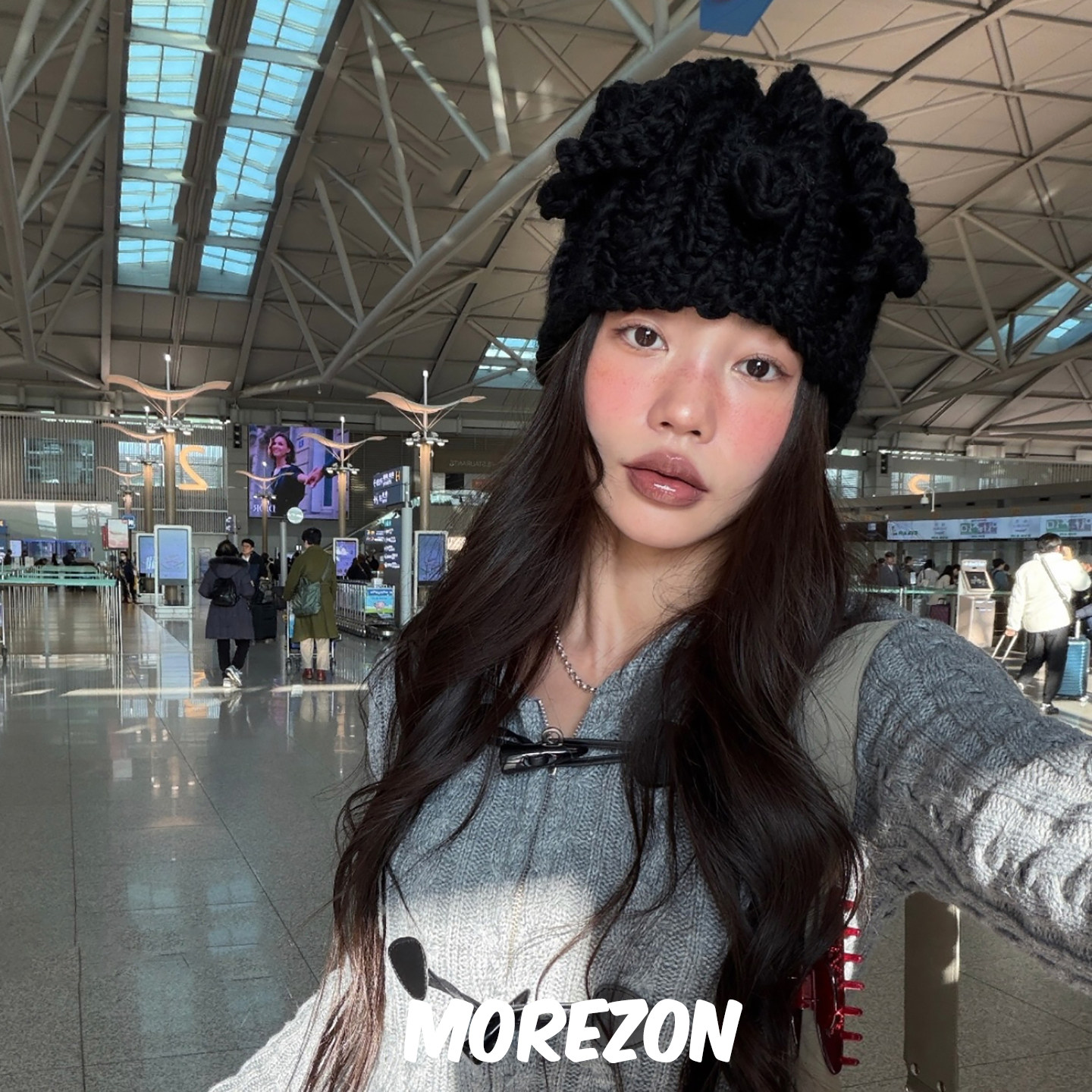 MOREZON【AWESOME NEEDS KNIT ROPE HAT】秋冬新款手工针织毛线帽