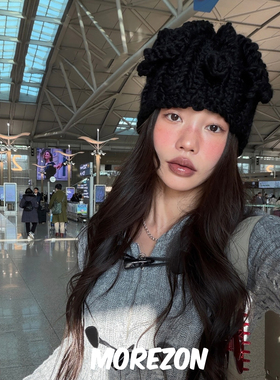 MOREZON【AWESOME NEEDS KNIT ROPE HAT】25AW新款手工针织毛线帽