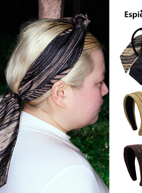 MOREZON【ESPIEGLE】25AW新款潮人时尚百搭deva皮革宽边发箍发饰