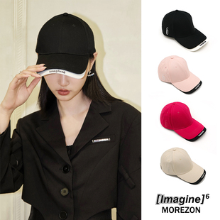 25秋冬明星同款 imagine6 潮人百搭双帽檐鸭舌帽 black MOREZON