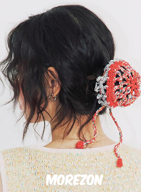 MOREZON【MISU A BARBE NETTY HAIR POCKET】25SS针织盘发头饰女