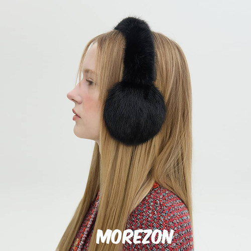 MOREZON【Brown hat Mink Earmuffs】秋冬潮人精致百搭皮草耳包女