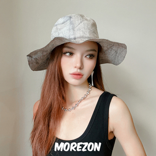 MOREZON【REINHARD PLANK】设计师手工潮人轻薄可折叠纸草渔夫帽