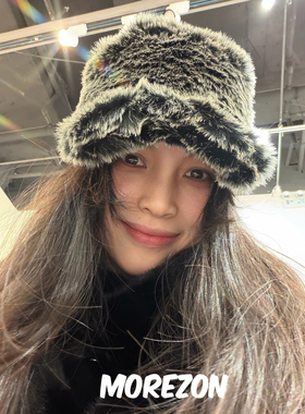 MOREZON【ETRE PAR LEE】25AW秋冬新款设计师潮人毛绒平顶马术帽