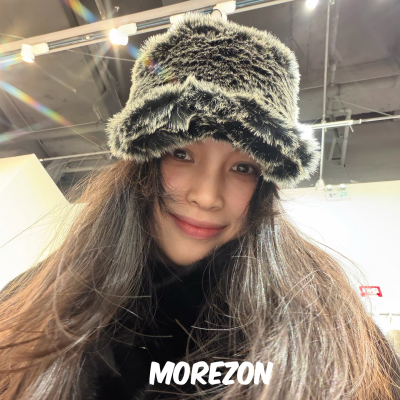 MOREZON【ETRE PAR LEE】秋冬新款设计师潮人休闲毛绒平顶马术帽