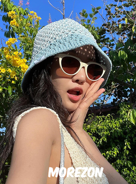 MOREZON【POESIE D'AME RING KNIT BUCKET HAT】24春夏针织渔夫帽