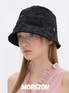 MOREZON【Brown hat Petit Bucket Hat】25SS潮人休闲花朵渔夫帽