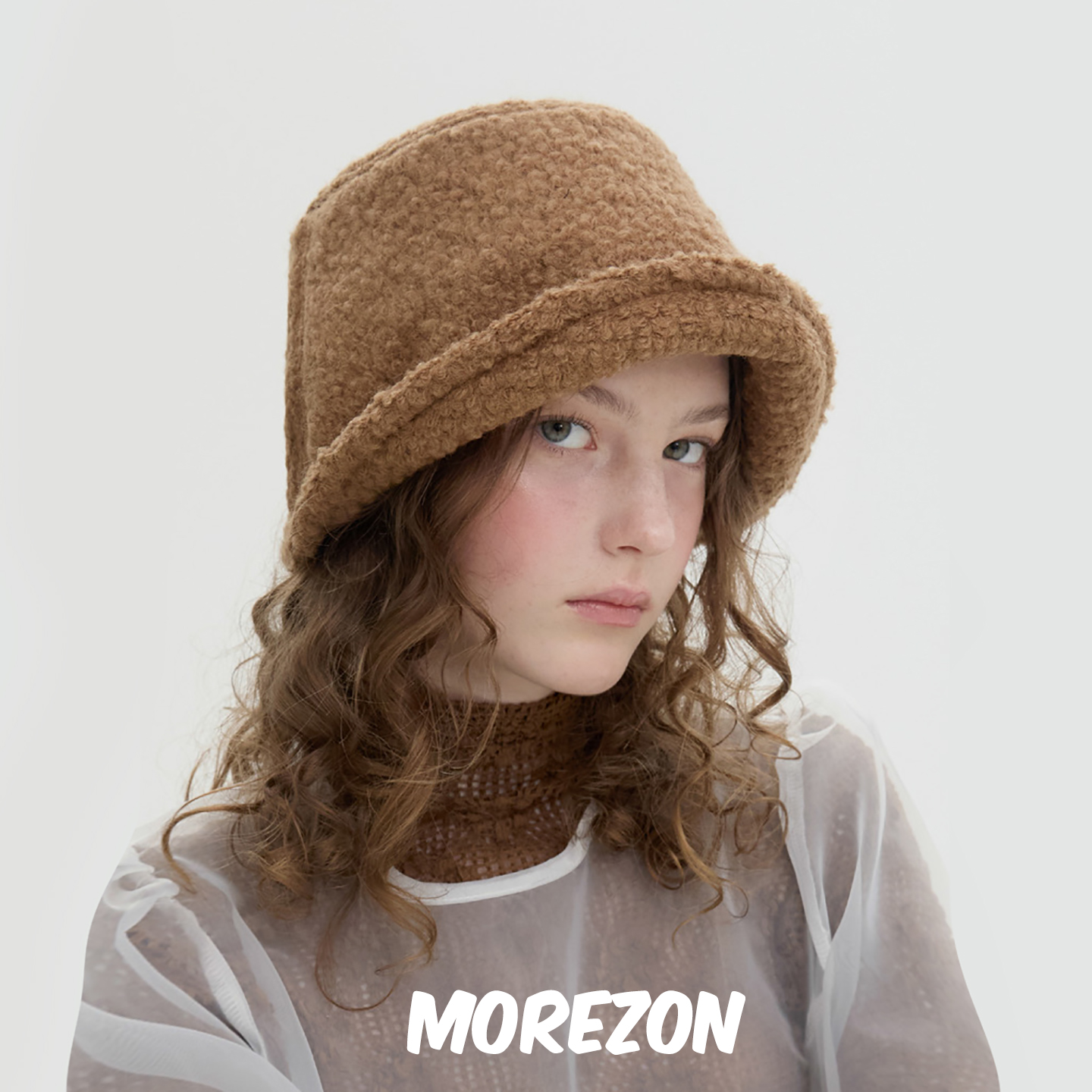 MOREZON【Brown hat Bonnet Shape Hat】25AW秋冬潮人保暖侍女帽