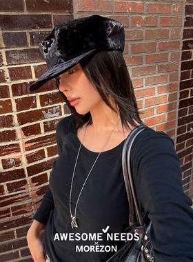 MOREZON【AWESOME NEEDS CLASSIC NEWSBOY CAP】26秋冬新款平顶帽