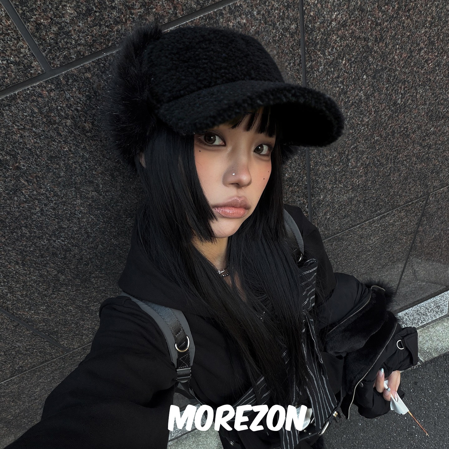 MOREZON【POESIE D'AME SHAGGY EARFLAP CAP】秋冬护耳棒球帽子女