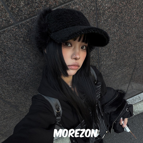 MOREZON【POESIE D'AME SHAGGY EARFLAP CAP】秋冬护耳棒球帽子女