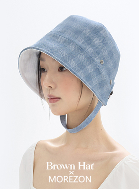 MOREZON【Brown hat Classic Bonnet】26春夏新款经典格纹侍女帽