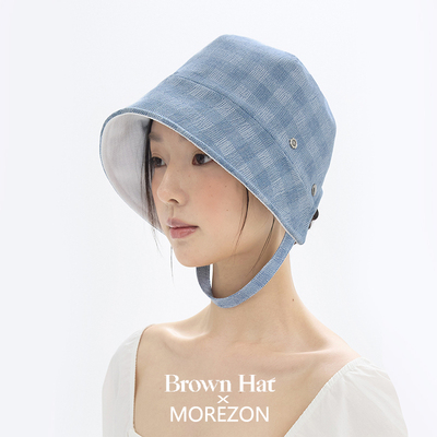 MOREZON【Brown hat Classic Bonnet】26春夏新款经典格纹侍女帽