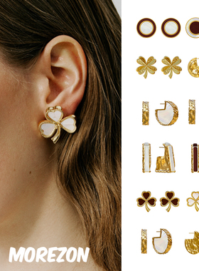 MOREZON【ATELIERSO】小众设计师手工24AW新款潮人时尚耳钉耳饰女