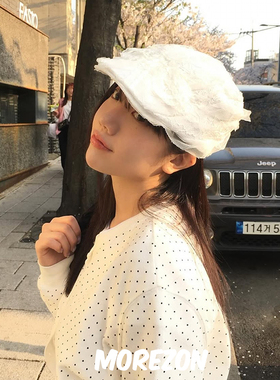 MOREZON【POESIE D'AME YUME FLAT CAP】25SS潮人蝴蝶结猎人帽子