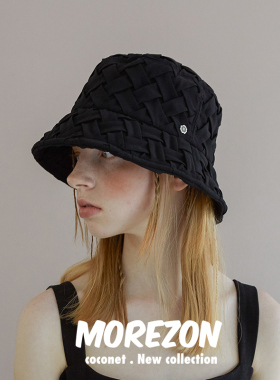 MOREZON【Brown hat 黑色渔夫帽】夏季设计师手工编织百搭盆帽子