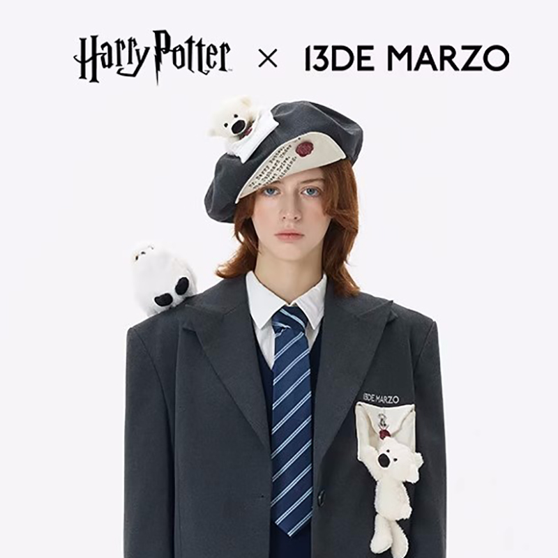 MOREZON【13DE MARZO】25AW秋冬潮人可爱录取通知书翻檐报童帽子